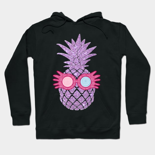 Luna Glasses Pineapple - Summer Beach Purple Pineapple Hoodie by applebubble